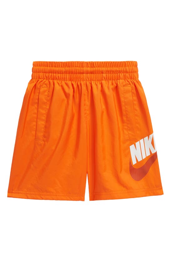 Shop Nike Kids' Woven Shorts In Safety Orange