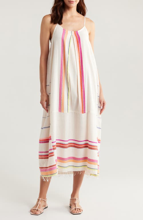 lemlem Nia Mixed Stripe Cotton Blend Cover-Up Sundress Tizita Fiesta at Nordstrom,