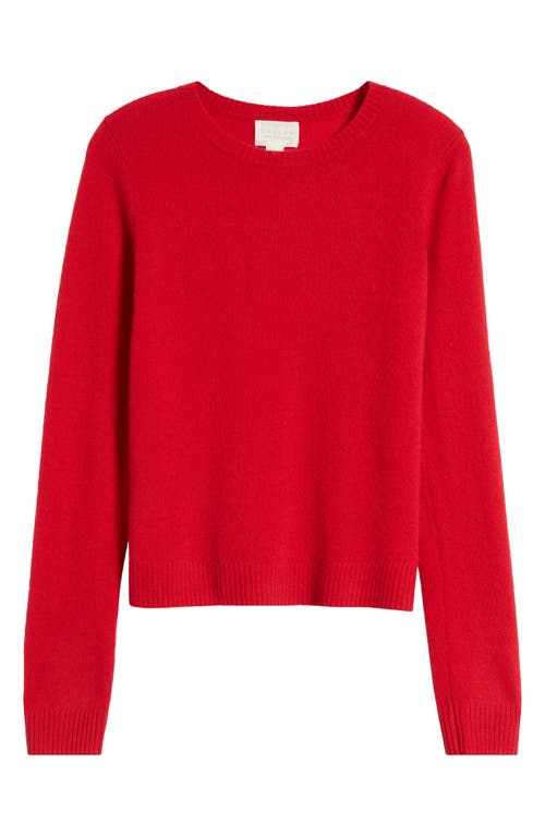 Shop Caslonr Caslon(r) Cashmere Crewneck Sweater In Red Lychee