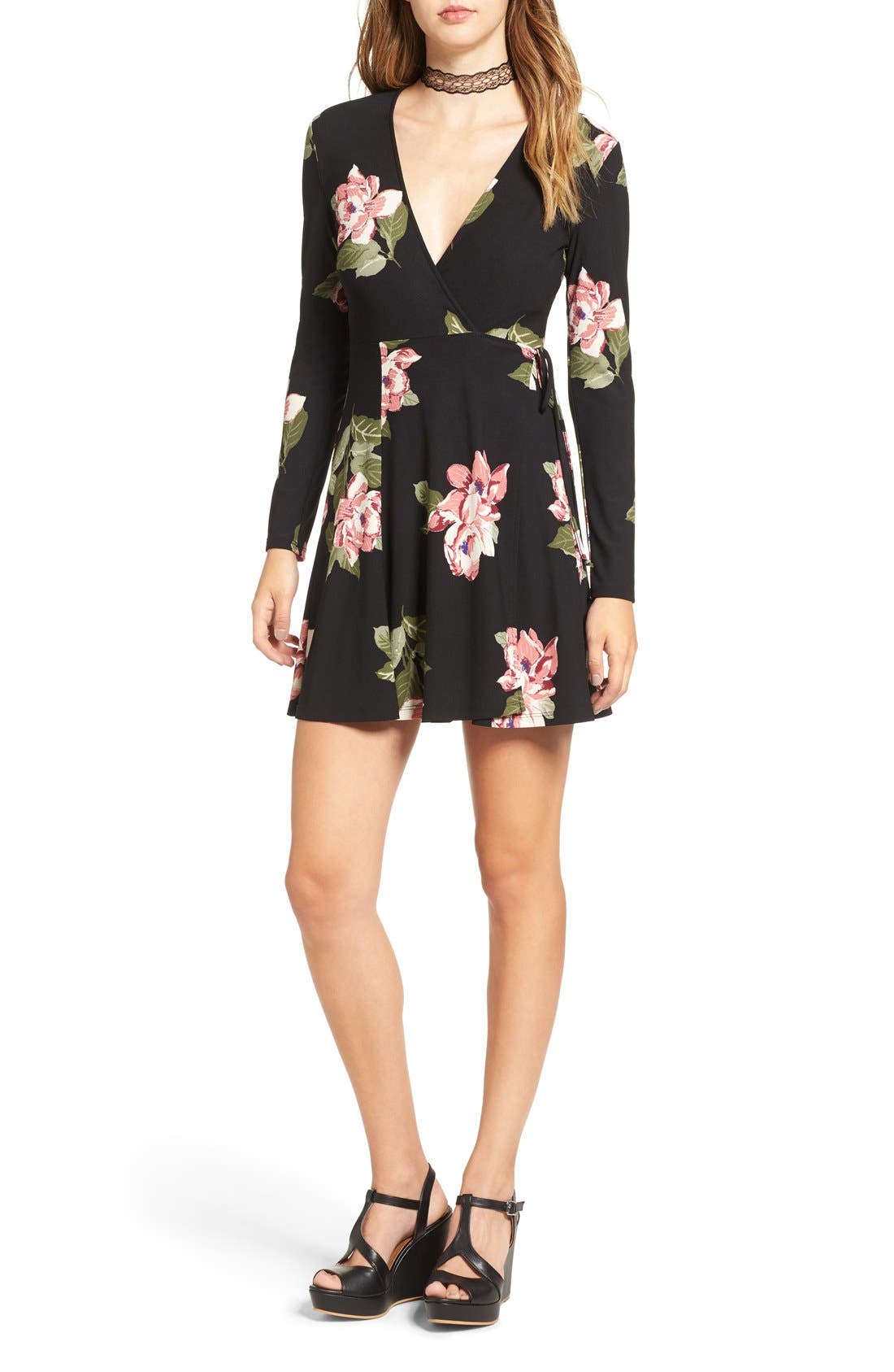 nordstrom floral wrap dress