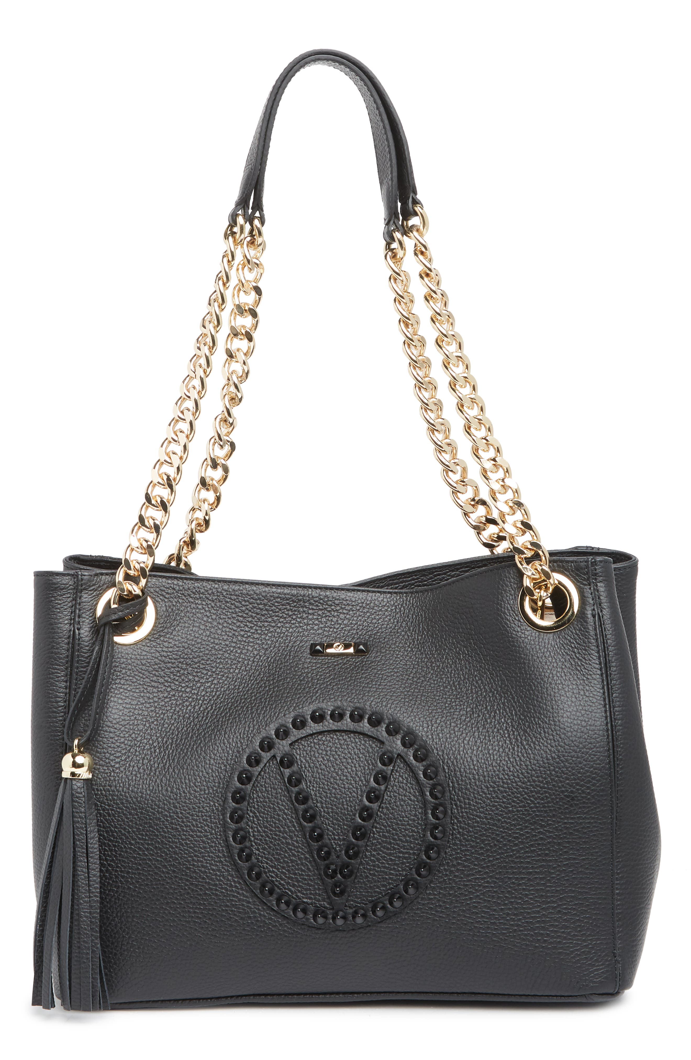 valentino pebbled leather shoulder bag