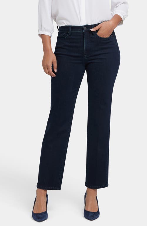 Shop Nydj Bailey High Waist Ankle Relaxed Straight Leg Jeans In Midnight Falls