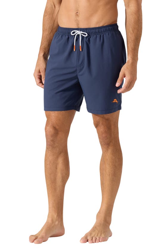 Shop Tommy Bahama Naples Shore Swim Trunks In Ocean Deep