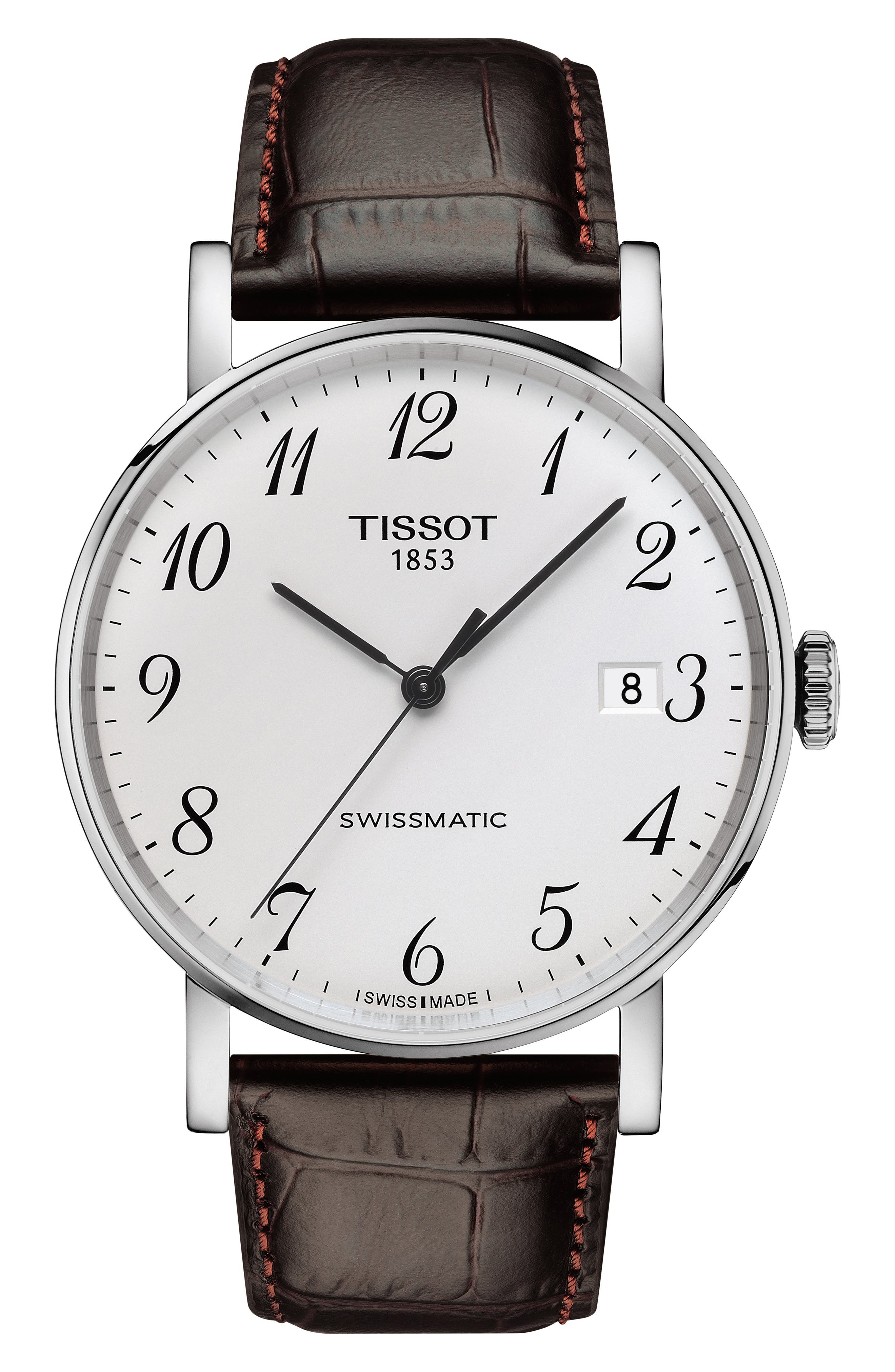 Tissot Everytime Swissmatic Leather Strap Watch, 40mm | Nordstrom