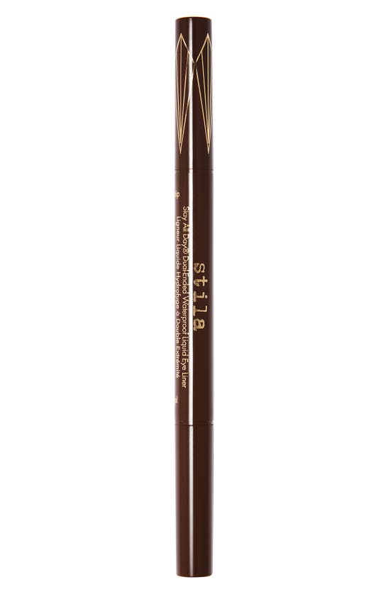 Shop Stila Stay All Day® Dual-ended Waterproof Liquid Eyeliner In Dark Brown