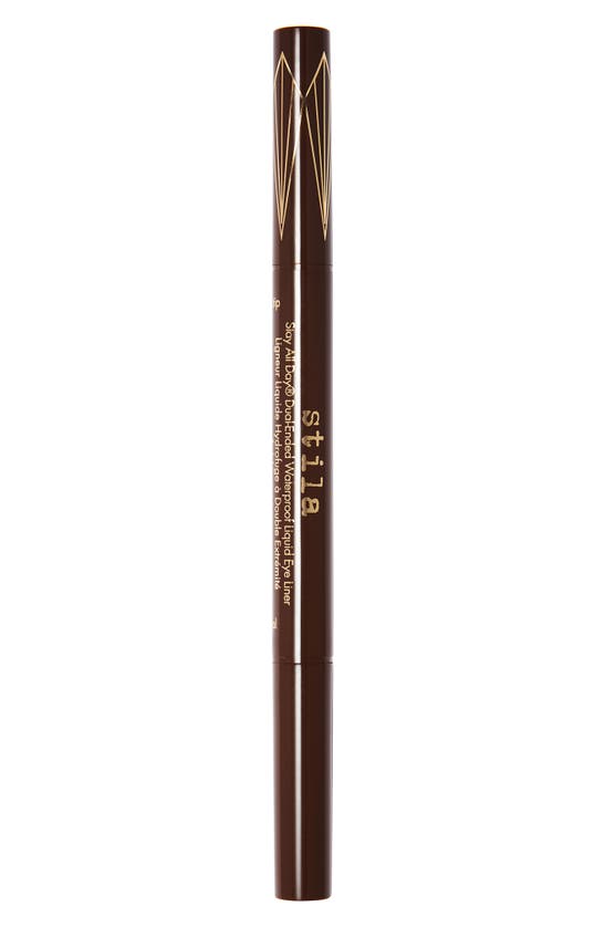 Shop Stila Stay All Day® Dual-ended Liquid Eyeliner In Dark Brown