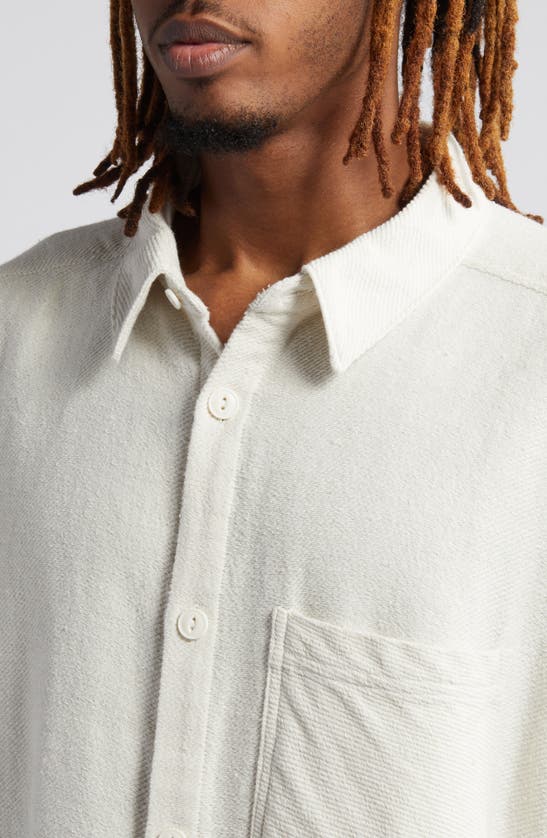 Shop Elwood '90s Flannel Button-up Shirt In Pearl