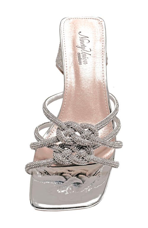 Ninety Union Chic Square Toe Sandal In Silver
