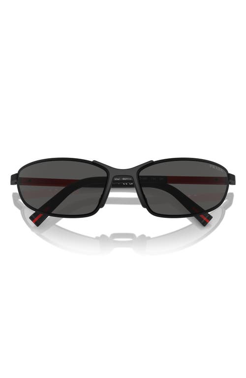 Shop Prada Linea Rossa 60mm Irregular Sunglasses In Matte Black