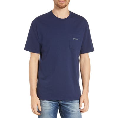 Patagonia Line Ridge Logo Responsibili-Tee Regular Fit T-Shirt, Blue