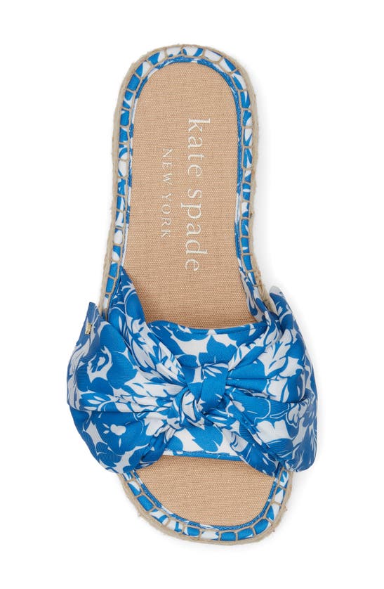 Shop Kate Spade Lucie Espadrille Platform Slide Sandal In Riverside Blue