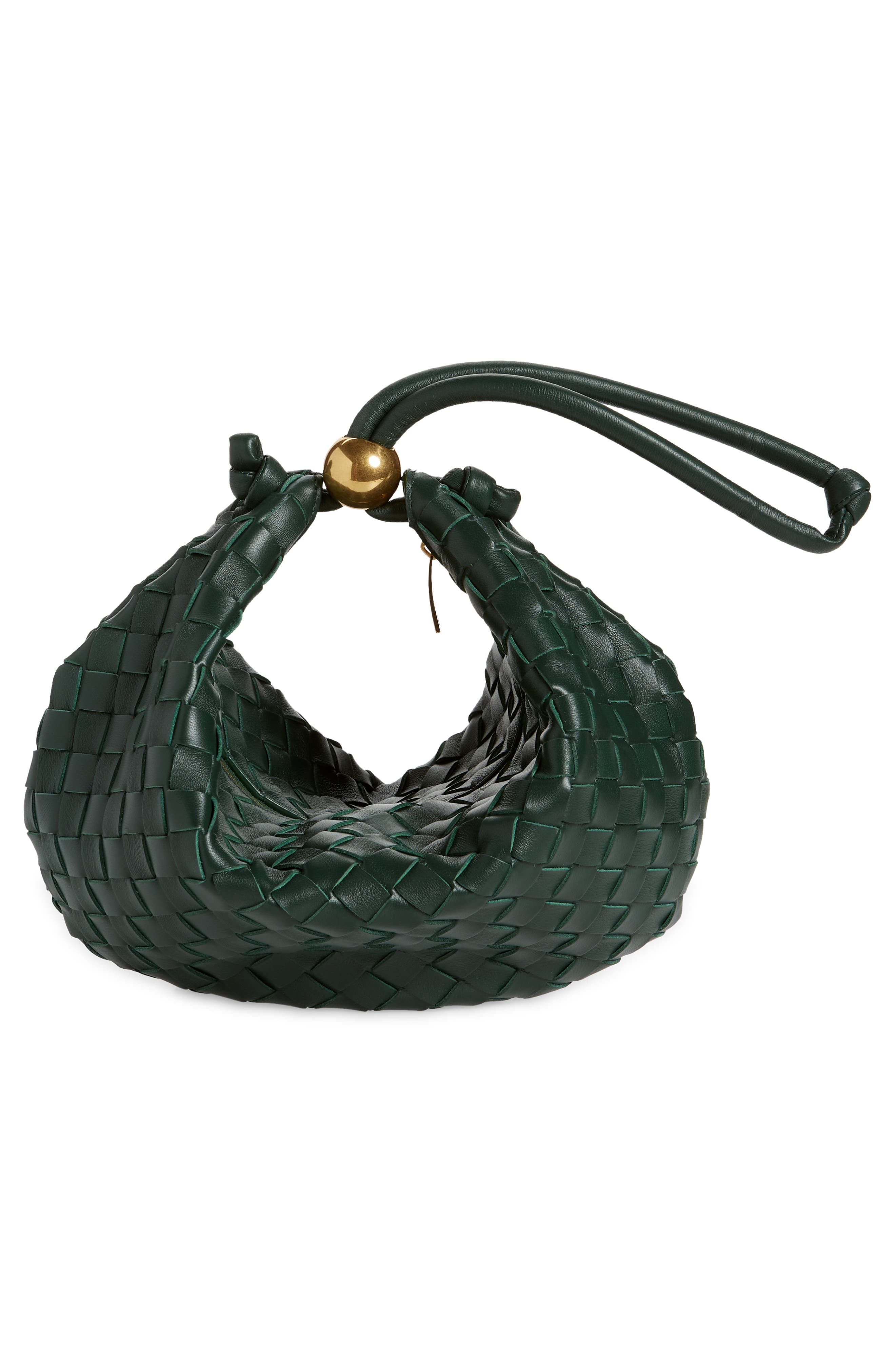 Bottega Veneta Loop Leather Shoulder Bag - Raintree
