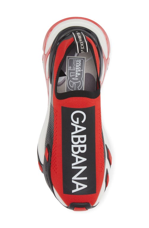 Shop Dolce & Gabbana Dolce&gabbana Sorrento Logo Slip-on Sneaker In Red/black/white