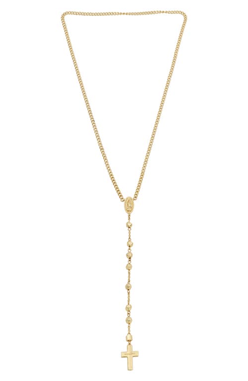 AllSaints Cross Y-Necklace in Gold at Nordstrom