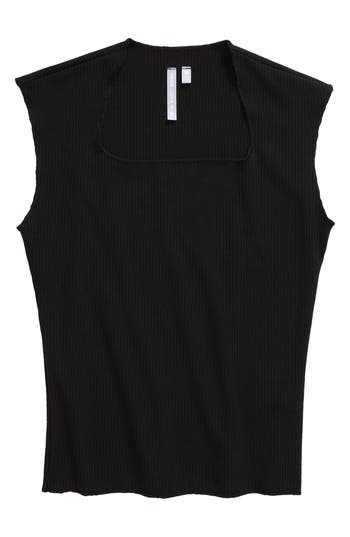 Shop Good Luck Girl Kids' Sleeveless Rib Top In Black