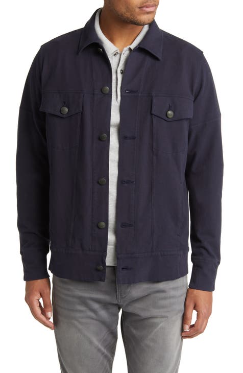 PacSun Navy Tapestry Gas Jacket