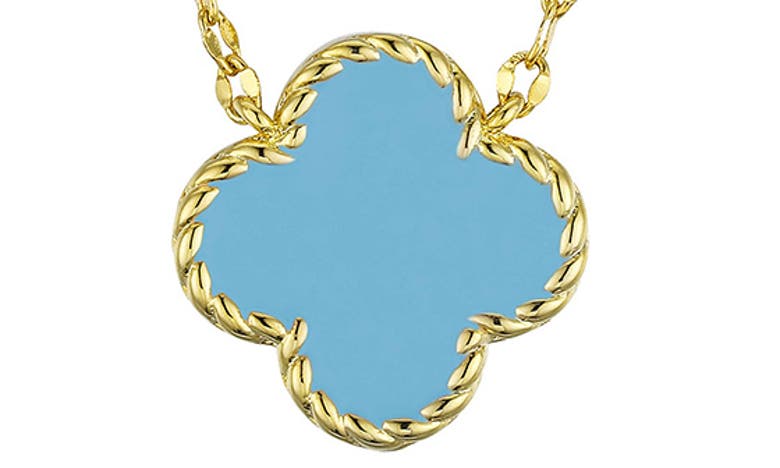 Shop Lily Nily Kids' Clover Pendant Necklace In Turquoise