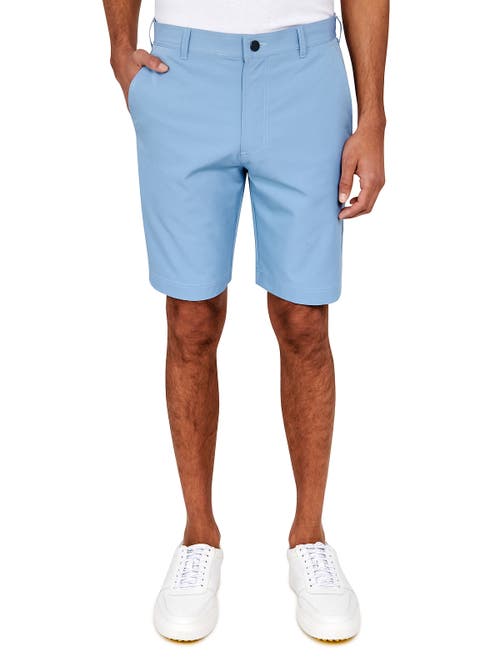 Construct Con.struct Solid Flat Front Performance Shorts In Blue