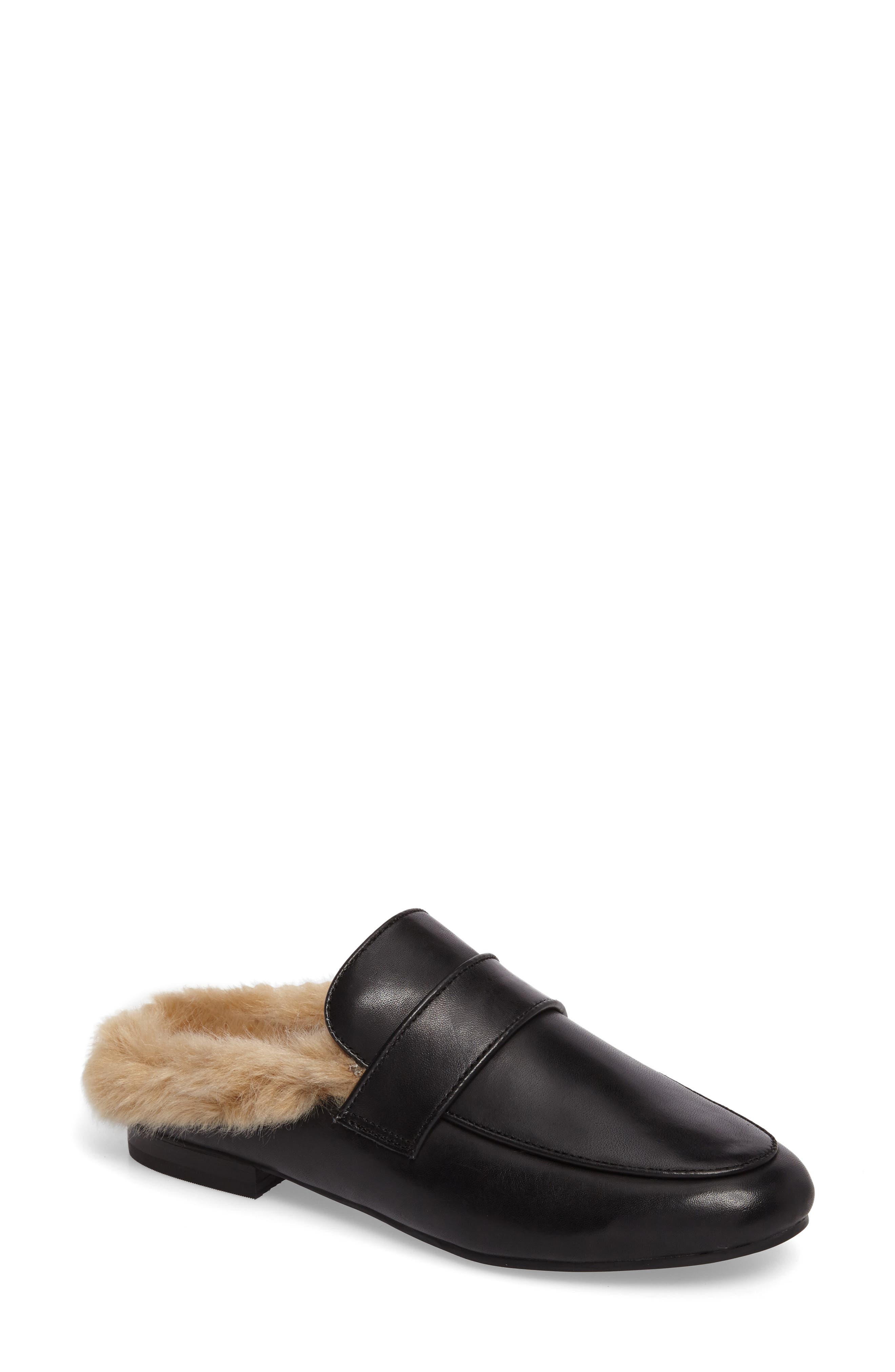 steve madden mules with fur