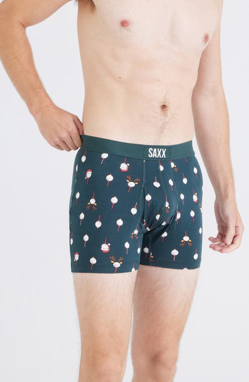 Shop Saxx Ultra Super Soft 2-pack Relaxed Fit Boxer Briefs In Christmas Tee/black