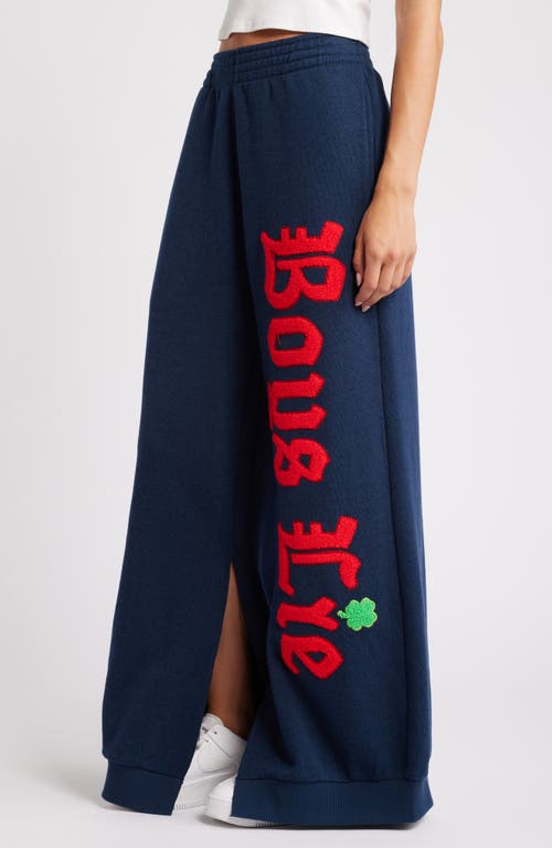Boys Lie Better Luck Next Time Cotton Blend Sweatpants In Navy