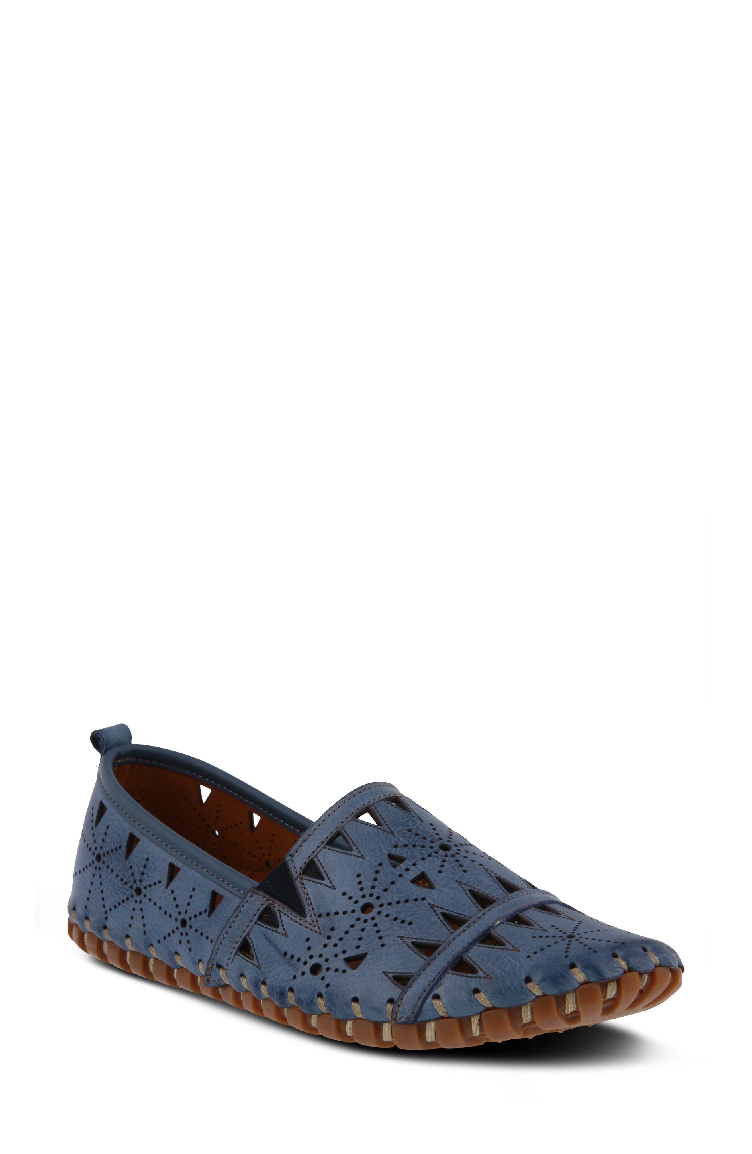Spring Step Fusaro Flat - Blue