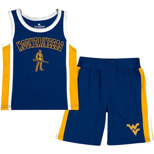 Toddler Colosseum Navy West Virginia Mountaineers Do Right Tank Top & Shorts Set