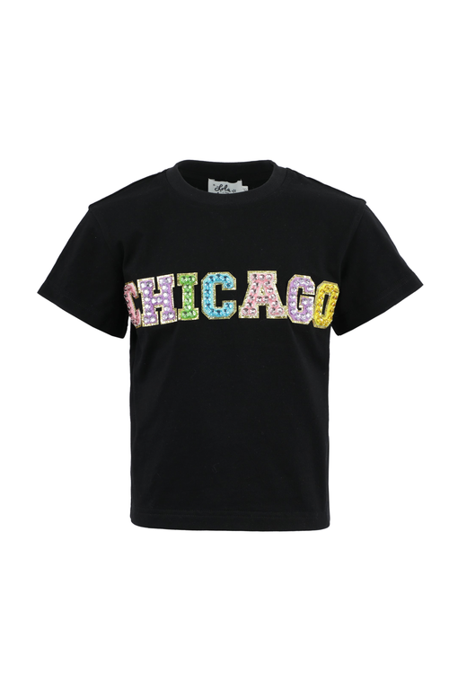 Shop Lola + The Boys Rainbow Chicago Gems T-shirt In Black