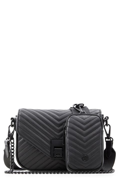 Unilax Chevron Quilted Faux Leather Crossbody Bag