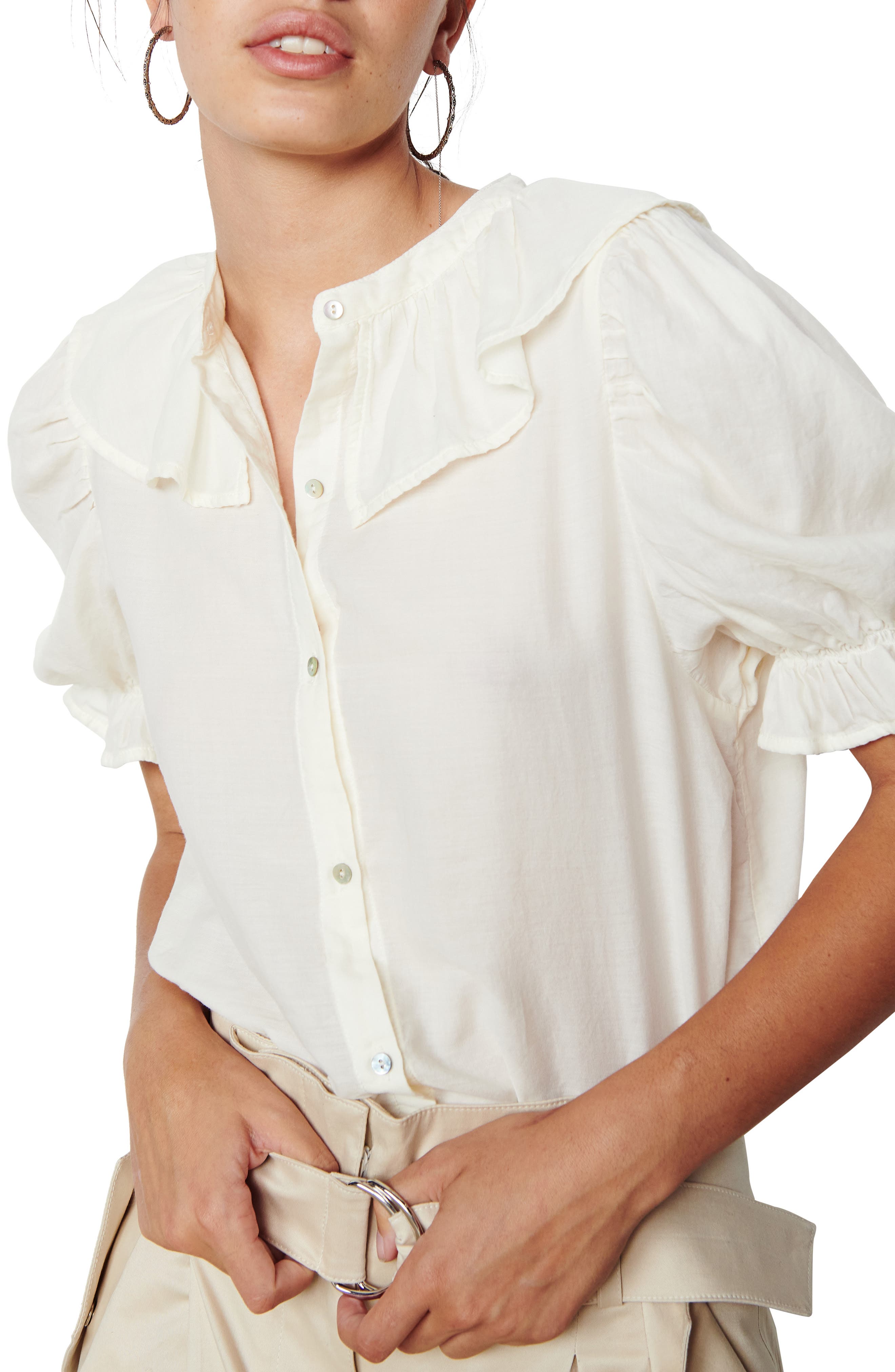 ba\u0026sh Tamaris Ruffle Collar Cotton 
