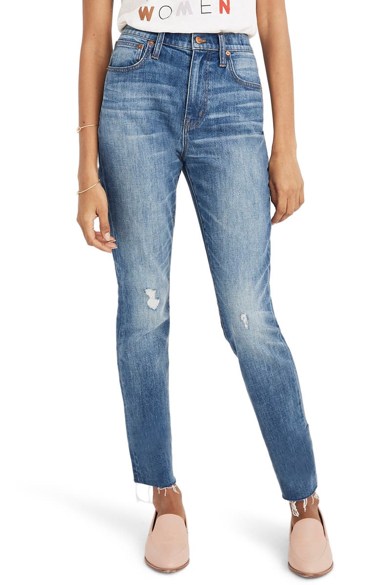Madewell The High Waist Crop Slim Boy Jeans (Dover) | Nordstrom