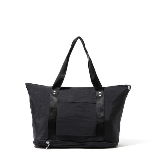 Baggallini Carryall Expandable Packable Weekender Tote Bag In Black