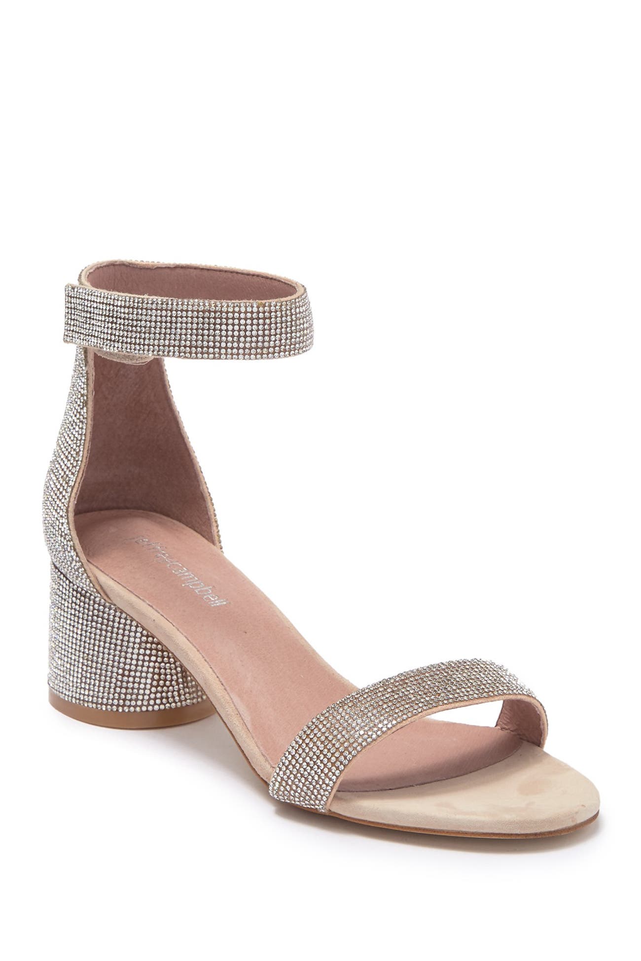 Jeffrey Campbell | Kenneth Crystal Embellished Ankle Strap Sandal ...