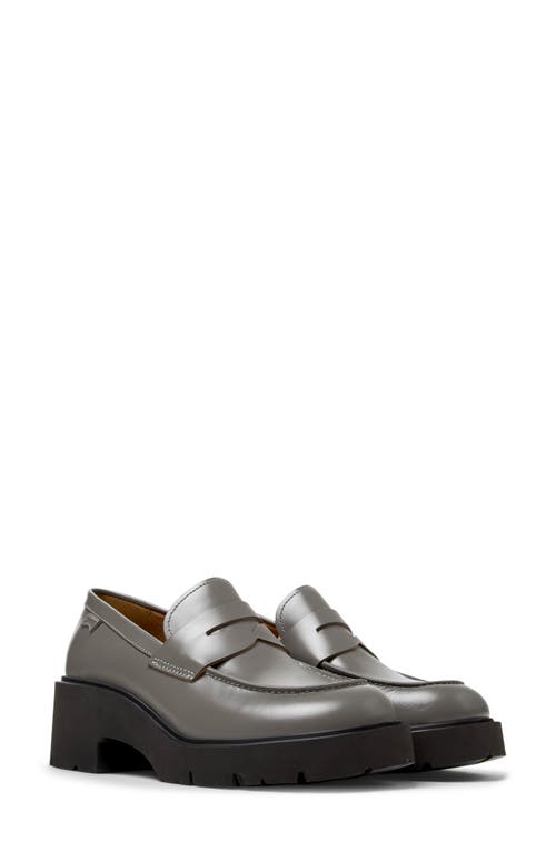 Shop Camper Milah Penny Loafer In Medium Gray