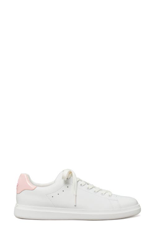 Shop Tory Burch Howell Court Sneaker In Titanium White/petunia