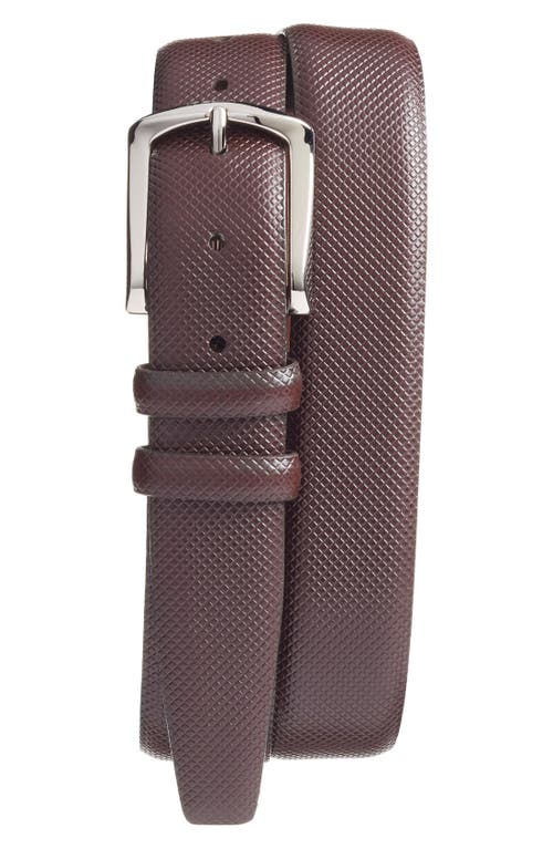 Bulgaro Calfskin Leather Belt in Brown