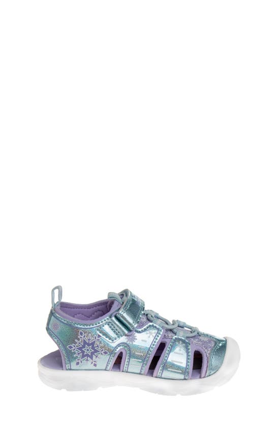 Shop Josmo Kids' Frozen Sport Sandal In Light Blue Lilac