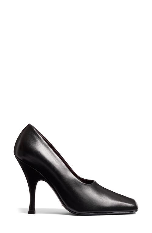 Khaite Eva Peep-toe Leather Pumps In Black
