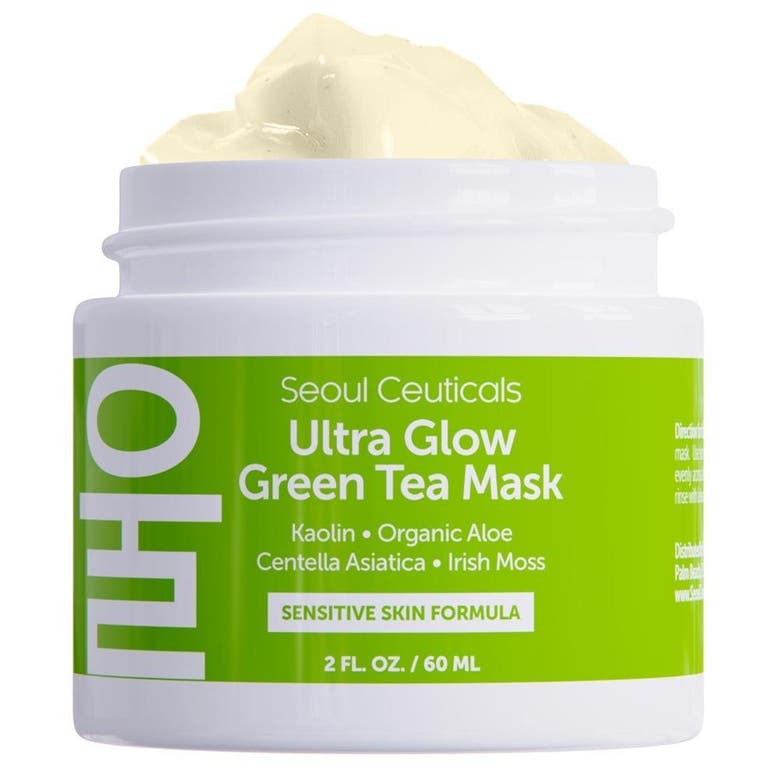 Shop Seoul Ceuticals Ultra Glow Korean Skincare Green Tea Mask In Clear