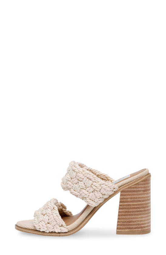 Shop Dolce Vita Dv By  Roulette Block Heel Slide Sandal In Ivory