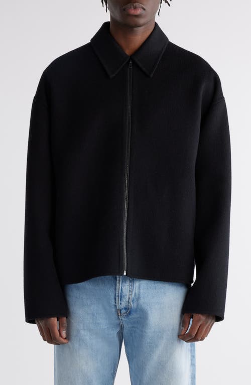 Shop Acne Studios Relaxed Fit Double Face Wool Jacket In Black