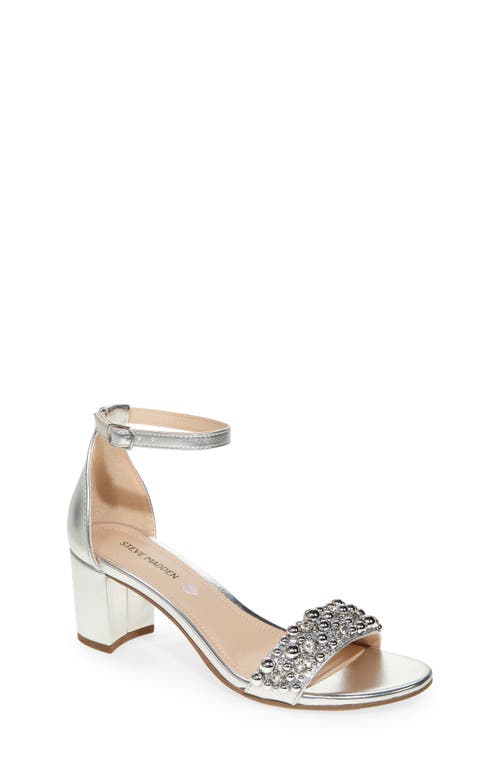 Steve Madden Jcarrson Ankle Strap Sandal In Silver Beads