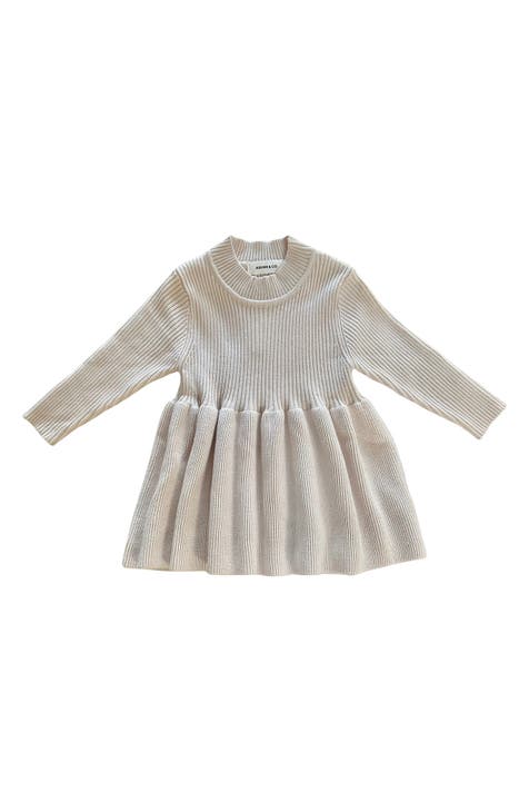 Baby girl beige dress best sale