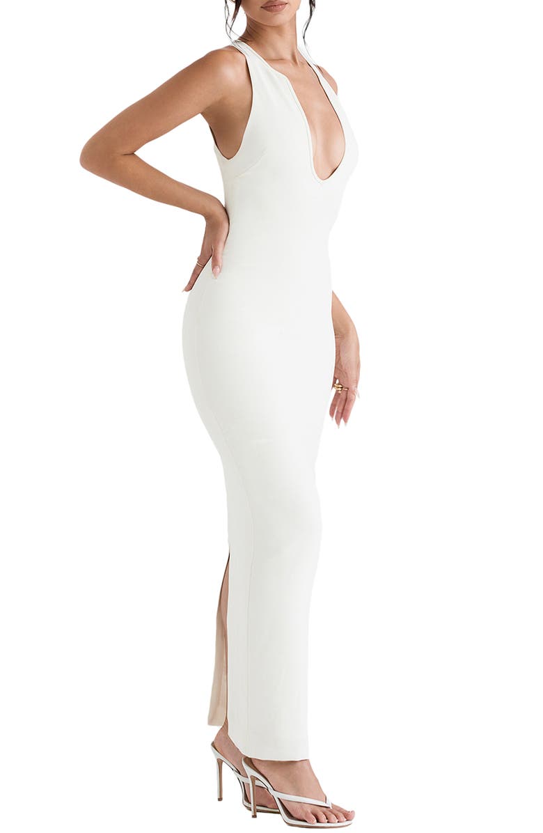 HOUSE OF CB Eleanora Plunge Neck Maxi Cocktail Dress | Nordstrom