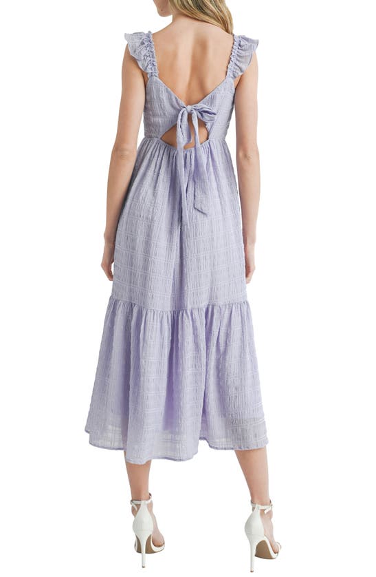 Shop Lush Ruffle Strap Midi Dress In Lavender