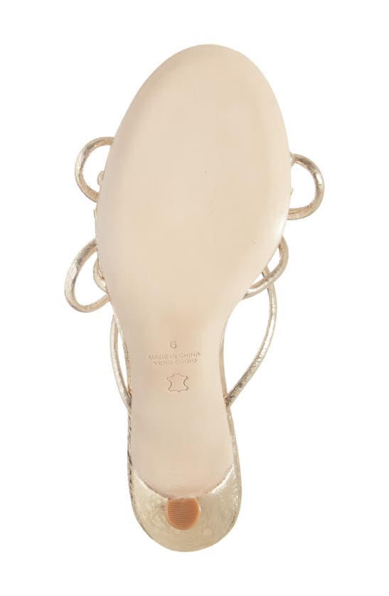 Shop Koko + Palenki Barely Strappy Sandal In Gold Leather