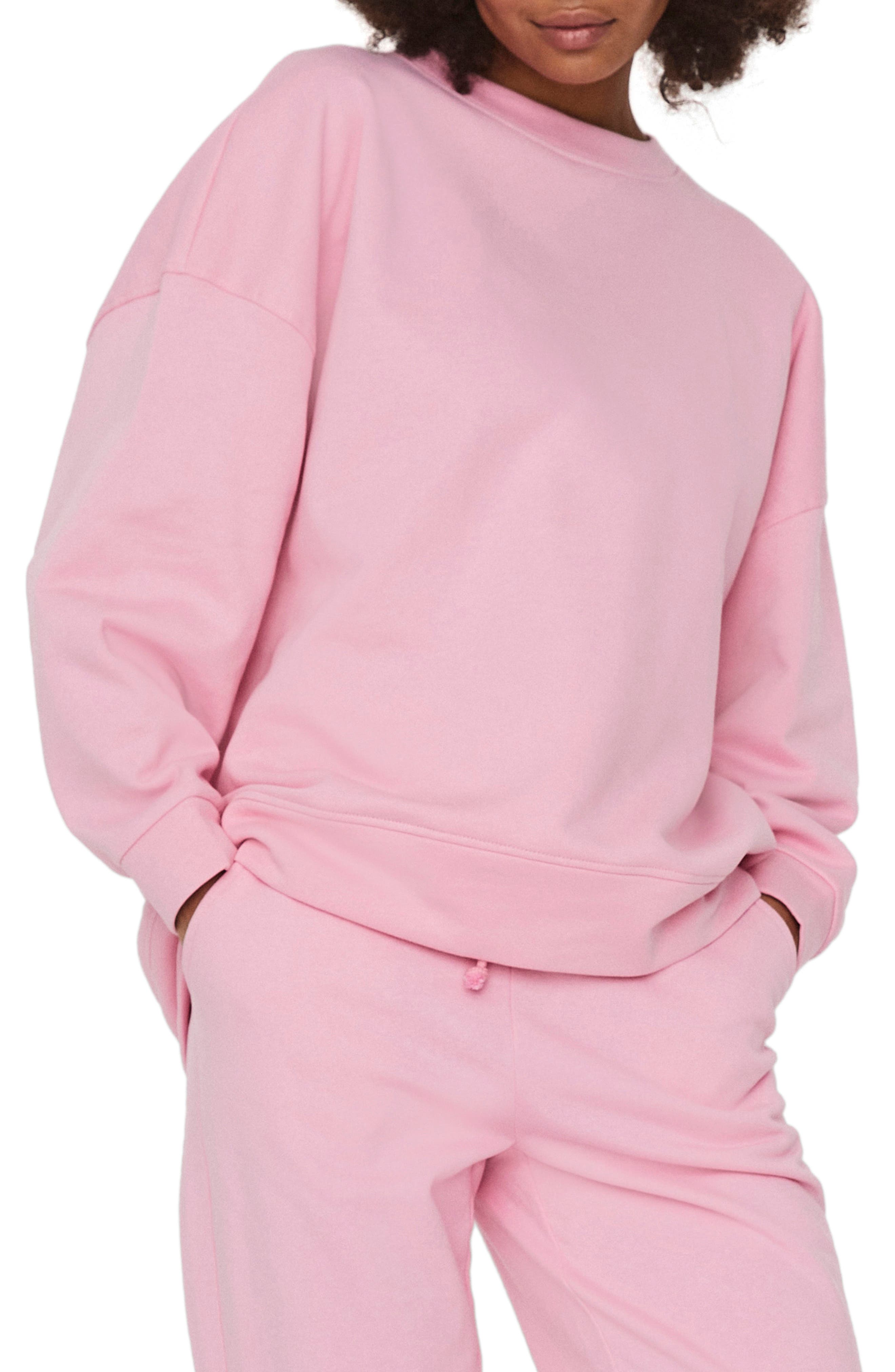 pink sweatshirts womens