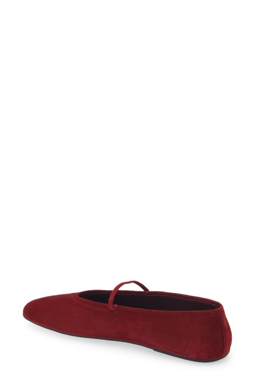 Jeffrey Campbell Dancerina Mary Jane Ballet Flat In Wine Suede