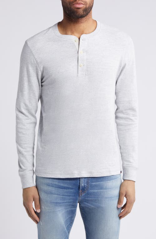 Sunwashed Organic Cotton Henley in Light Grey Heather