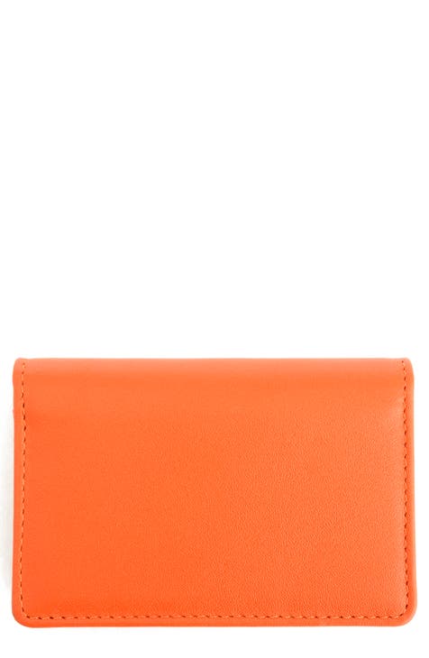 Hermès - Authenticated Wallet - Leather Orange Plain for Women, Very Good Condition